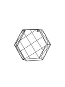 Hexagon<b style="color:White;"><font size="1"> -</font></b>Iron<b style="color:White;"><font size="1"> -</font></b>Cantilever Wall Shelf 1pc