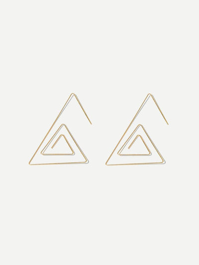 Hollow<b style="color:White;"><font size="1"> -</font></b>Triangle<b style="color:White;"><font size="1"> -</font></b>Layered Drop Earrings 1pair