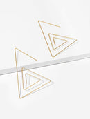 Hollow<b style="color:White;"><font size="1"> -</font></b>Triangle<b style="color:White;"><font size="1"> -</font></b>Layered Drop Earrings 1pair