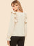 70s<b style="color:White;"><font size="1"> -</font></b>Ruffle<b style="color:White;"><font size="1"> -</font></b>Trim Covered Button Blouse