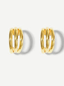 Multi<b style="color:White;"><font size="1"> -</font></b>Layered Hoop Earrings 1pair