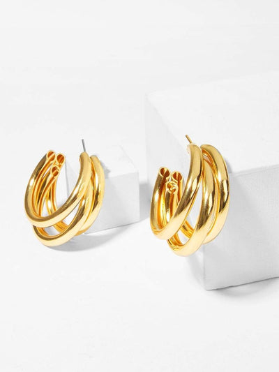 Multi<b style="color:White;"><font size="1"> -</font></b>Layered Hoop Earrings 1pair