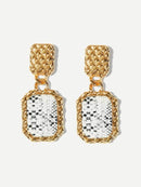 Snakeskin<b style="color:White;"><font size="1"> -</font></b>Pattern<b style="color:White;"><font size="1"> -</font></b>Textured Drop Earrings 1pair