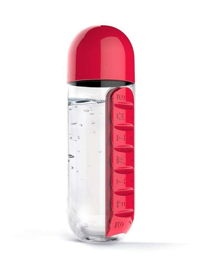 2<b style="color:White;"><font size="1"> -</font></b>In 1 Pill Organizer Water Bottle