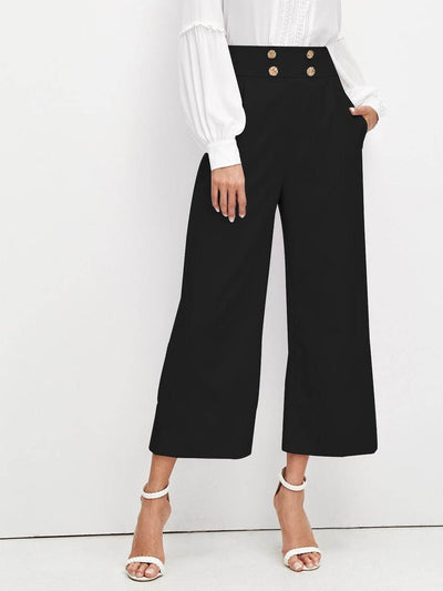 Double<b style="color:White;"><font size="1"> -</font></b>Breasted<b style="color:White;"><font size="1"> -</font></b>Embellished Slant Pocket Pants