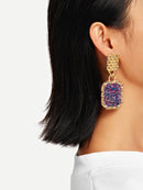 Snakeskin<b style="color:White;"><font size="1"> -</font></b>Pattern<b style="color:White;"><font size="1"> -</font></b>Textured Drop Earrings 1pair