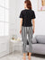 Top & Striped Pants PJ Set