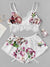 Contrast<b style="color:White;"><font size="1"> -</font></b>Lace Floral Lingerie Set