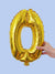 Decorative<b style="color:White;"><font size="1"> -</font></b>Number Balloon 1pc Gold