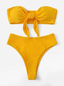 Knot<b style="color:White;"><font size="1"> -</font></b>Front Bandeau Bikini Set