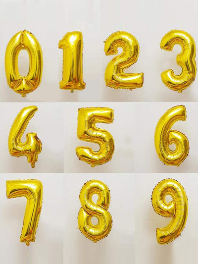 Decorative<b style="color:White;"><font size="1"> -</font></b>Number Balloon 1pc Gold