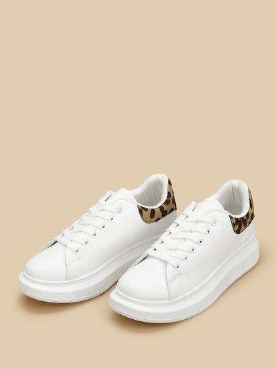 Leopard<b style="color:White;"><font size="1"> -</font></b>Print Lace-up Sneakers