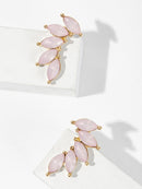 Rhinestone<b style="color:White;"><font size="1"> -</font></b>Leaf Stud Earrings 1pair