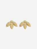 Textured<b style="color:White;"><font size="1"> -</font></b>Leaf<b style="color:White;"><font size="1"> -</font></b>Swing Stud Earrings 1pair