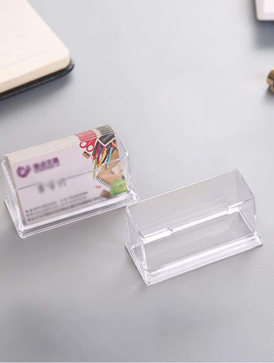 Clear<b style="color:White;"><font size="1"> -</font></b>Business Card Desk Holder