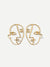 Hollow<b style="color:White;"><font size="1"> -</font></b>Face<b style="color:White;"><font size="1"> -</font></b>Shaped Stud Earrings 1pair