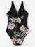 Random<b style="color:White;"><font size="1"> -</font></b>Floral<b style="color:White;"><font size="1"> -</font></b>Tie Front One Piece Swimsuit