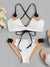 Lace-up<b style="color:White;"><font size="1"> -</font></b>Back<b style="color:White;"><font size="1"> -</font></b>Top With Color-block Bikini