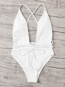 U-Plunge<b style="color:White;"><font size="1"> -</font></b>Criss<b style="color:White;"><font size="1"> -</font></b>Cross Backless One Piece Swim