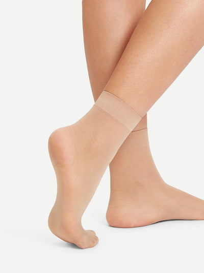Sheer<b style="color:White;"><font size="1"> -</font></b>Mesh Ankle Socks 5pairs