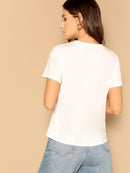 Neon<b style="color:White;"><font size="1"> -</font></b>Orange Letter Print Tee