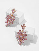 Flower<b style="color:White;"><font size="1"> -</font></b>Shaped<b style="color:White;"><font size="1"> -</font></b>Rhinestone Drop Earrings 1pair