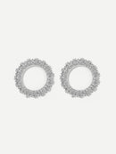 Textured<b style="color:White;"><font size="1"> -</font></b>Hoop Earrings 1pair