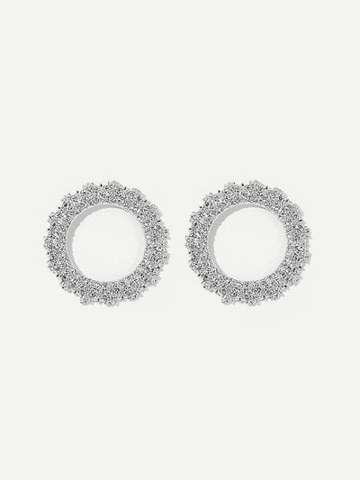 Textured<b style="color:White;"><font size="1"> -</font></b>Hoop Earrings 1pair