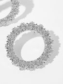 Textured<b style="color:White;"><font size="1"> -</font></b>Hoop Earrings 1pair