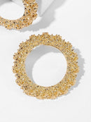 Textured<b style="color:White;"><font size="1"> -</font></b>Hoop Earrings 1pair