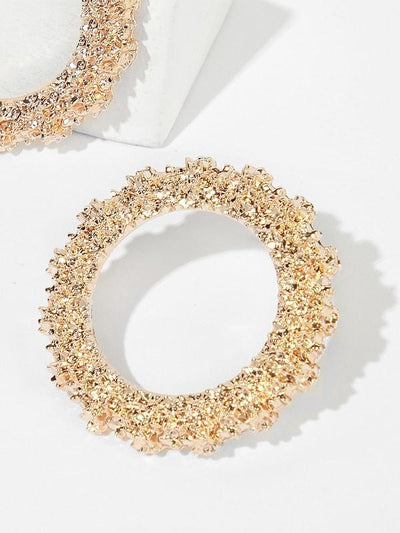 Textured<b style="color:White;"><font size="1"> -</font></b>Hoop Earrings 1pair