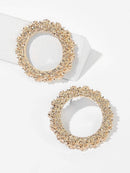 Textured<b style="color:White;"><font size="1"> -</font></b>Hoop Earrings 1pair