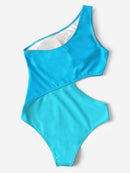 Two<b style="color:White;"><font size="1"> -</font></b>Tone<b style="color:White;"><font size="1"> -</font></b>One Shoulder One Piece Swimwear