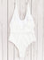 Ribbed<b style="color:White;"><font size="1"> -</font></b>Belted<b style="color:White;"><font size="1"> -</font></b>Low Back One Piece Swim