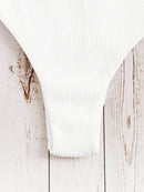 Ribbed<b style="color:White;"><font size="1"> -</font></b>Belted<b style="color:White;"><font size="1"> -</font></b>Low Back One Piece Swim