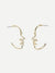 Side<b style="color:White;"><font size="1"> -</font></b>Face<b style="color:White;"><font size="1"> -</font></b>Shaped Cut Hoop Earrings 1pair