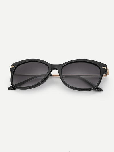 Flat<b style="color:White;"><font size="1"> -</font></b>Lens Metallic Arms Sunglasses