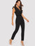 Circle<b style="color:White;"><font size="1"> -</font></b>Lace<b style="color:White;"><font size="1"> -</font></b>Insert Ruffle Shoulder Tailored Jumpsuit