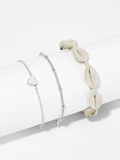 Seashell<b style="color:White;"><font size="1"> -</font></b>Design Anklet Set 3pcs