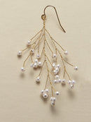 Twisted<b style="color:White;"><font size="1"> -</font></b>Branch<b style="color:White;"><font size="1"> -</font></b>With Pearl Accents Dangle Earrings