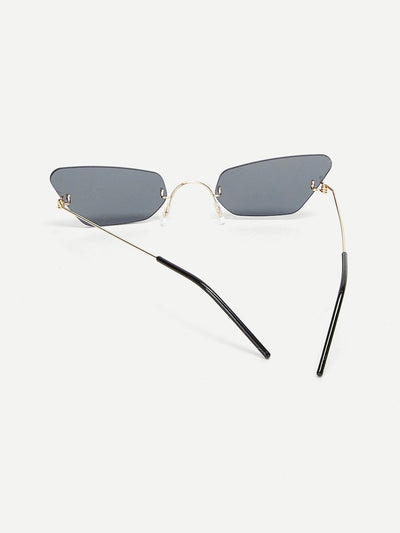 Rimless<b style="color:White;"><font size="1"> -</font></b>Irregular Lens Sunglasses