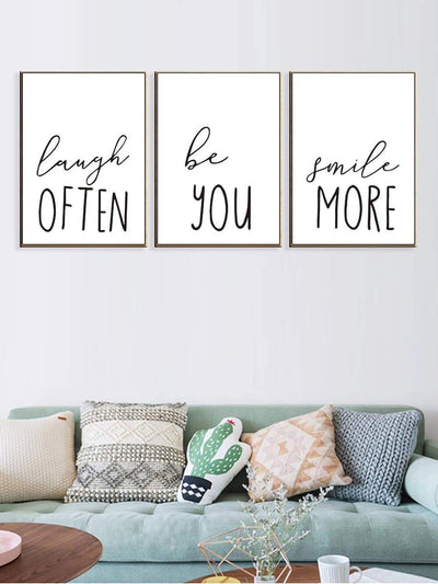 Slogan<b style="color:White;"><font size="1"> -</font></b>Print Wall Art 3pcs