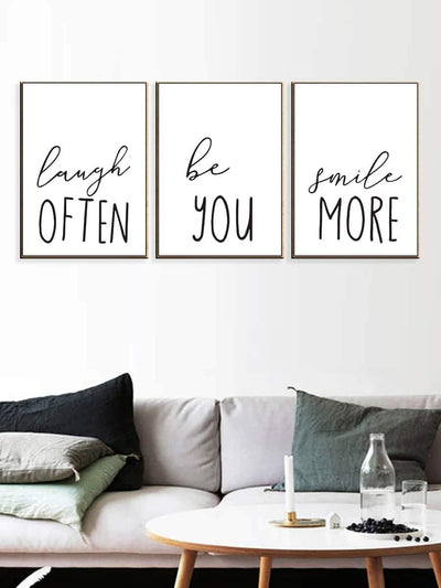 Slogan<b style="color:White;"><font size="1"> -</font></b>Print Wall Art 3pcs