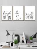 Slogan<b style="color:White;"><font size="1"> -</font></b>Print Wall Art 3pcs