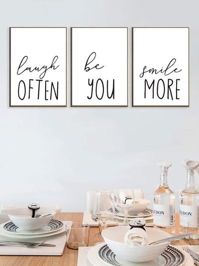 Slogan<b style="color:White;"><font size="1"> -</font></b>Print Wall Art 3pcs