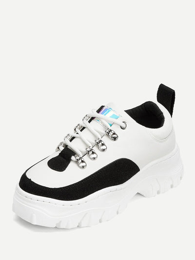 Contrast<b style="color:White;"><font size="1"> -</font></b>Lace-up Chunky Trainers