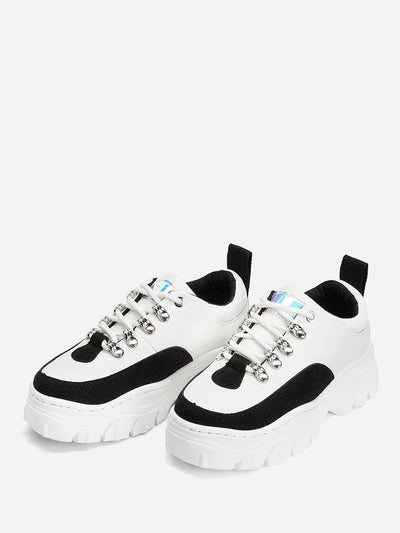 Contrast<b style="color:White;"><font size="1"> -</font></b>Lace-up Chunky Trainers