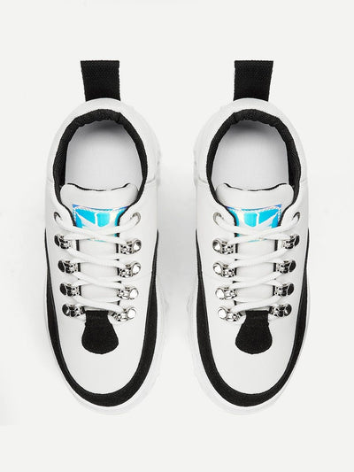 Contrast<b style="color:White;"><font size="1"> -</font></b>Lace-up Chunky Trainers