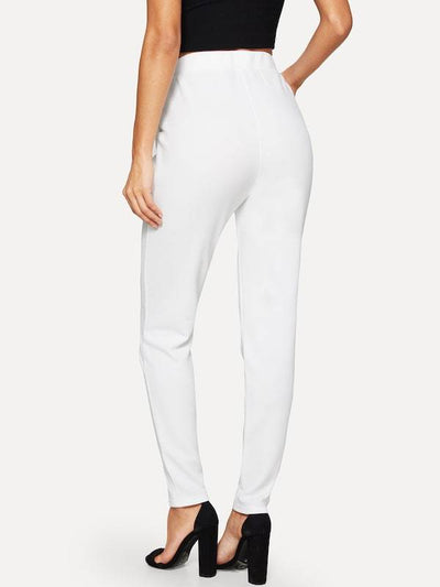 Pocket<b style="color:White;"><font size="1"> -</font></b>Side Solid Textured Pants