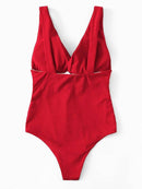 Twist<b style="color:White;"><font size="1"> -</font></b>Ruched<b style="color:White;"><font size="1"> -</font></b>Low Back One Piece Swim